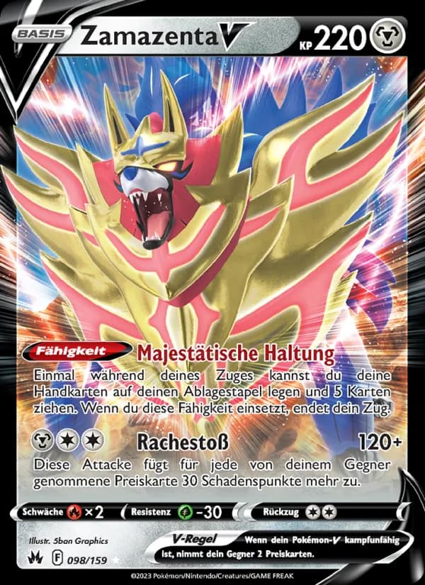 Zamazenta V card in German