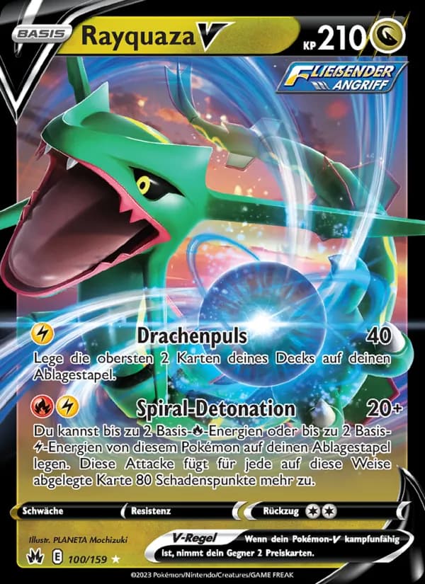 Rayquaza V card in German