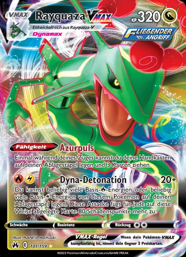 Rayquaza VMAX card in German