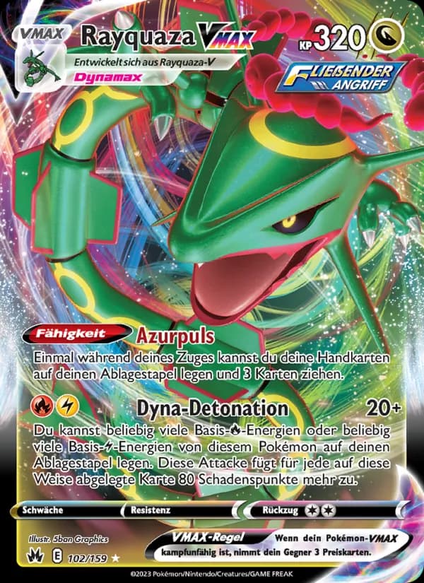 Rayquaza VMAX card in German