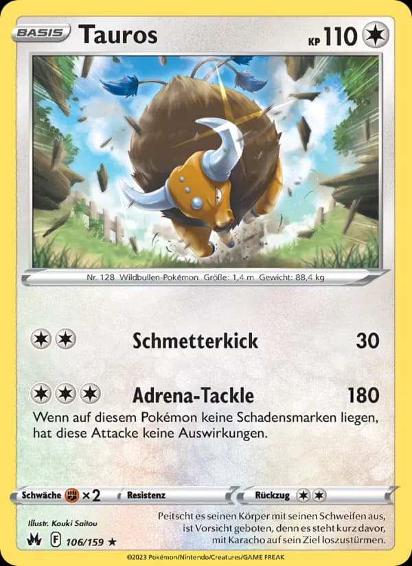 Tauros card in German