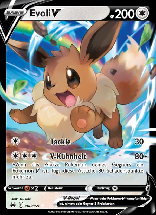 Evoli V card in German