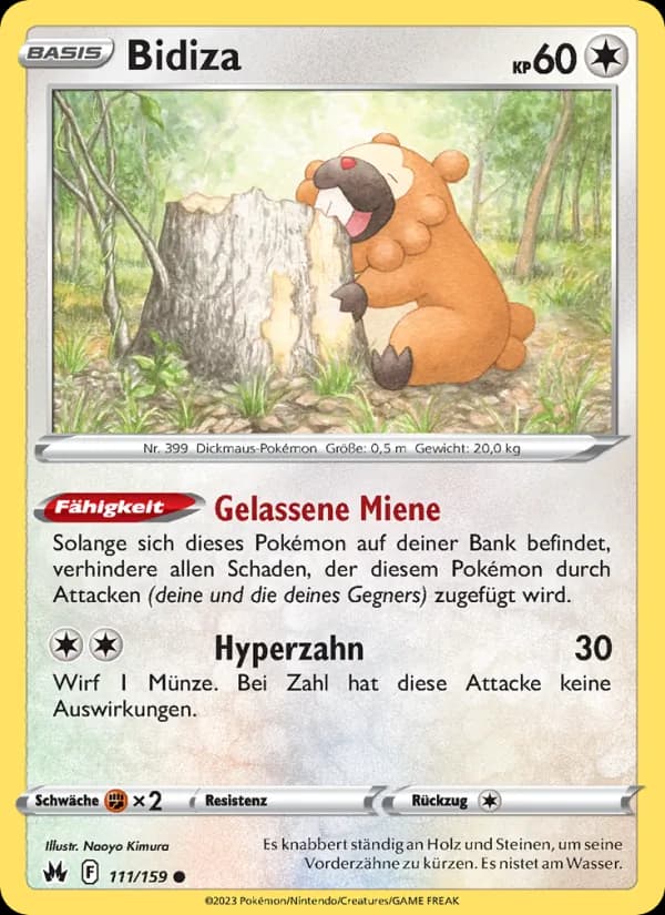 Bidiza card in German