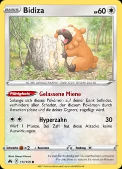 Bidiza card in German
