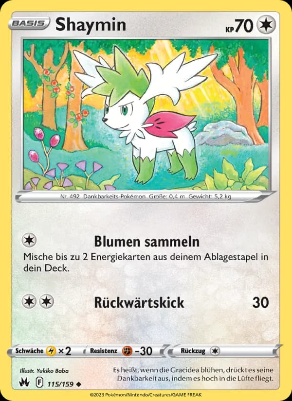 Shaymin card in German
