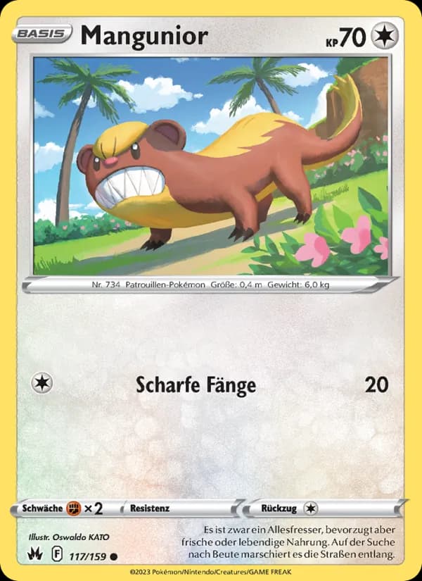 Mangunior card in German