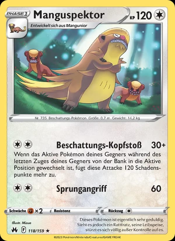 Manguspektor card in German