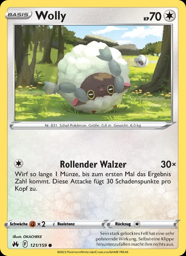 Wolly card in German