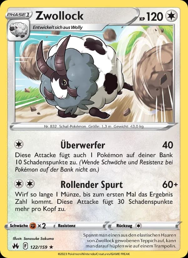 Zwollock card in German