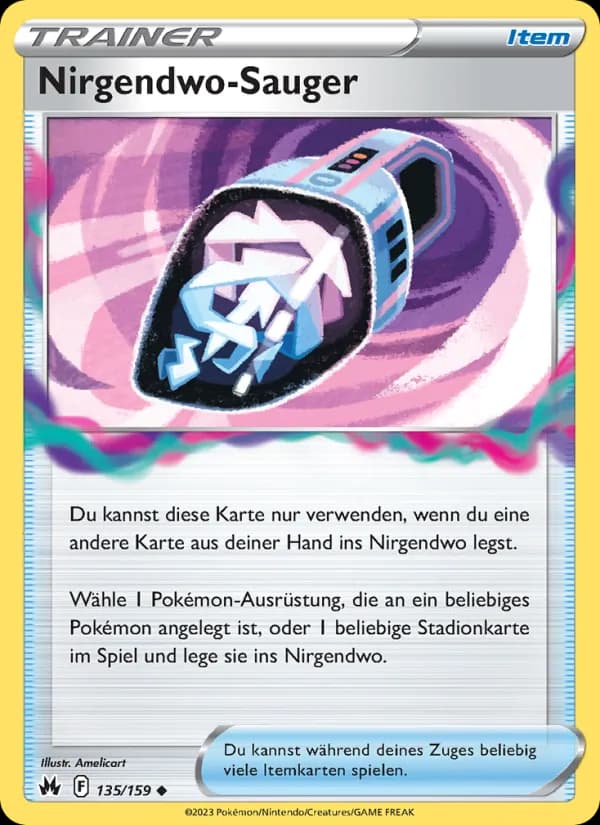 Nirgendwo-Sauger card in German