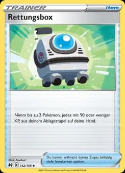 Rettungsbox card in German