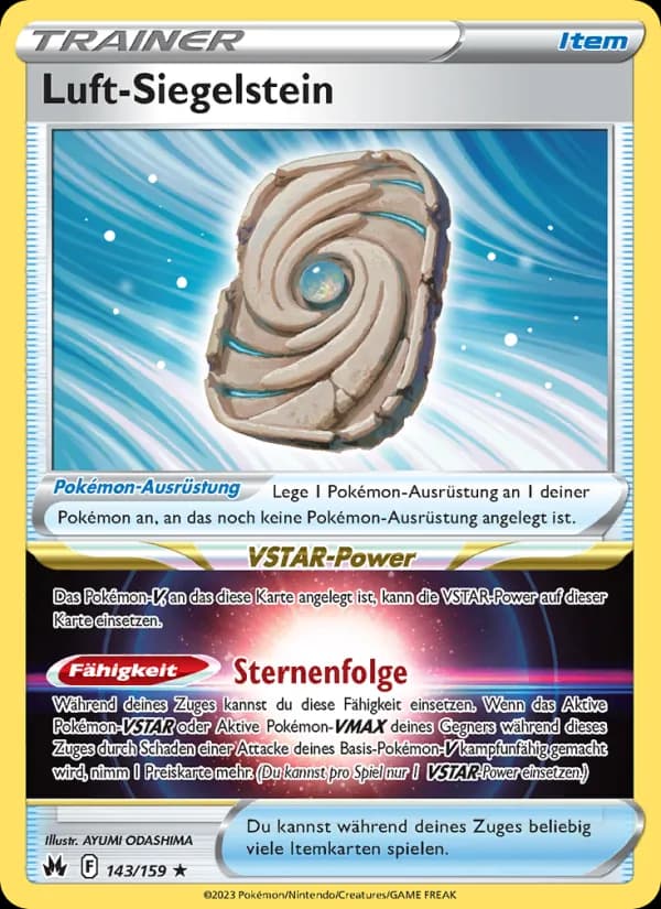 Luft-Siegelstein card in German
