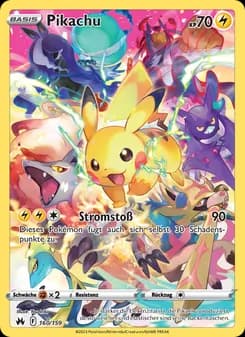 Pikachu card in German