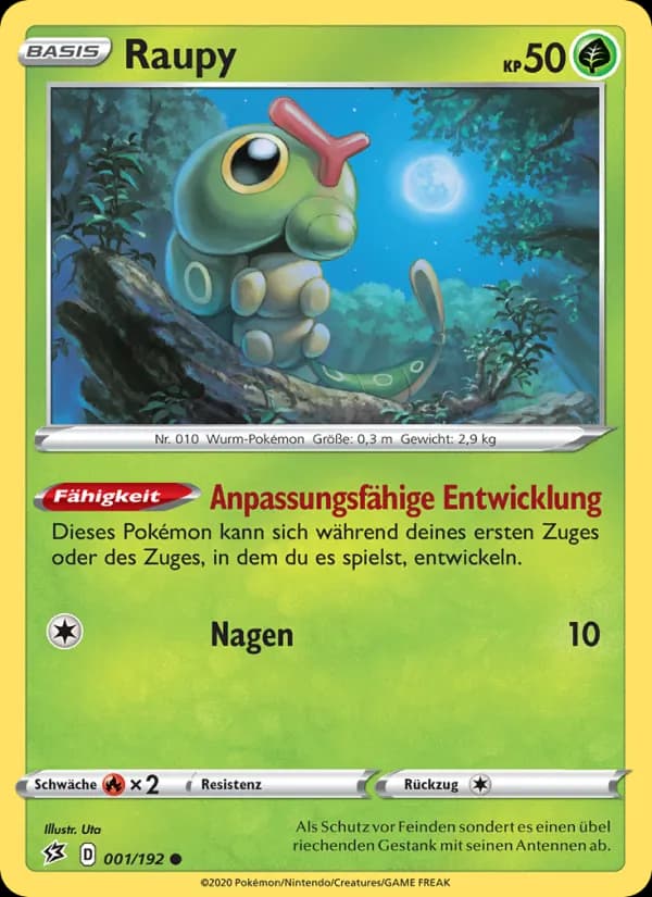 Raupy card in German