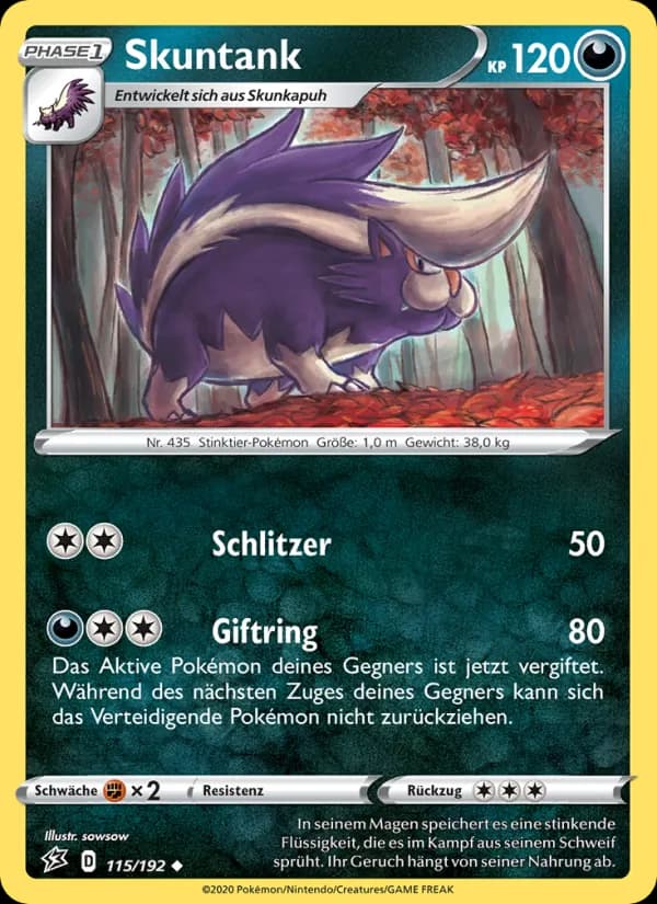 Skuntank card in German