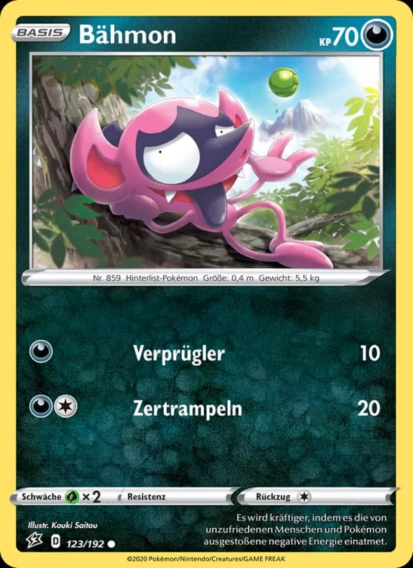 Bähmon card in German