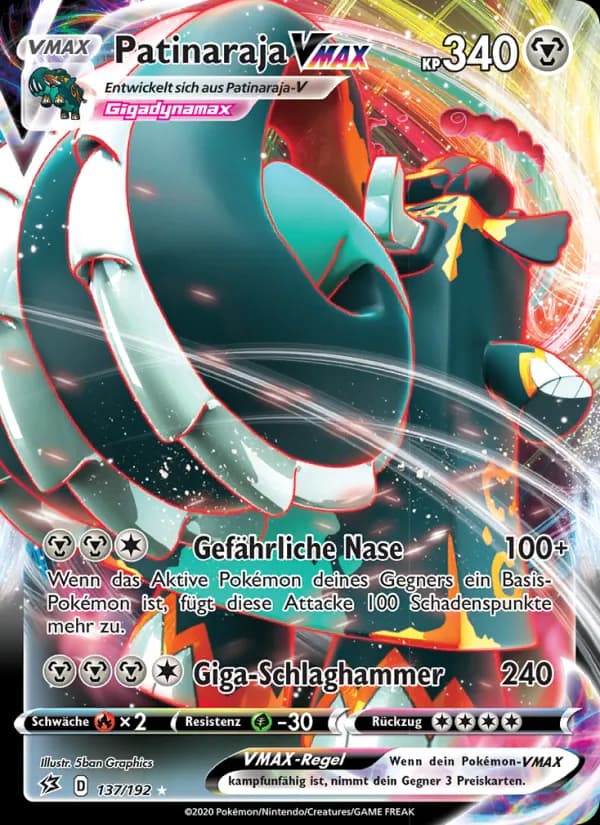 Patinaraja VMAX card in German