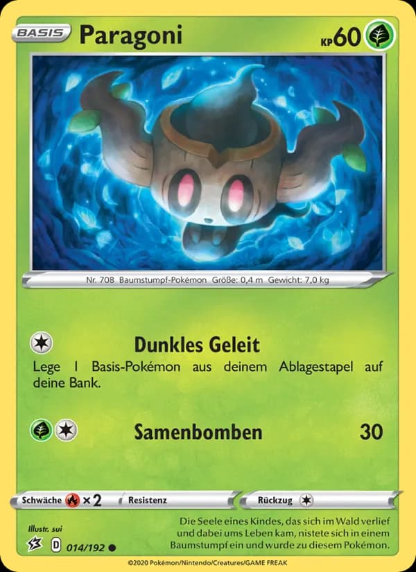 Paragoni card in German