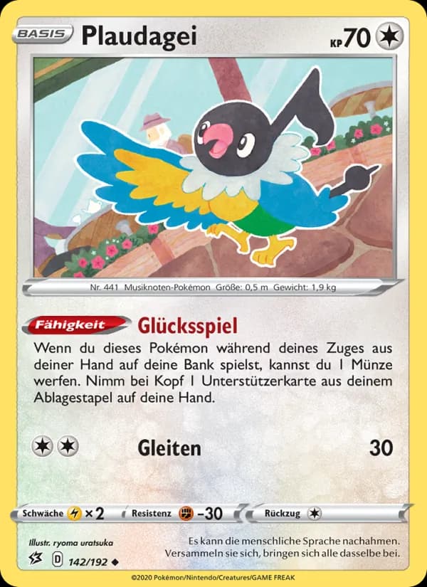 Plaudagei card in German