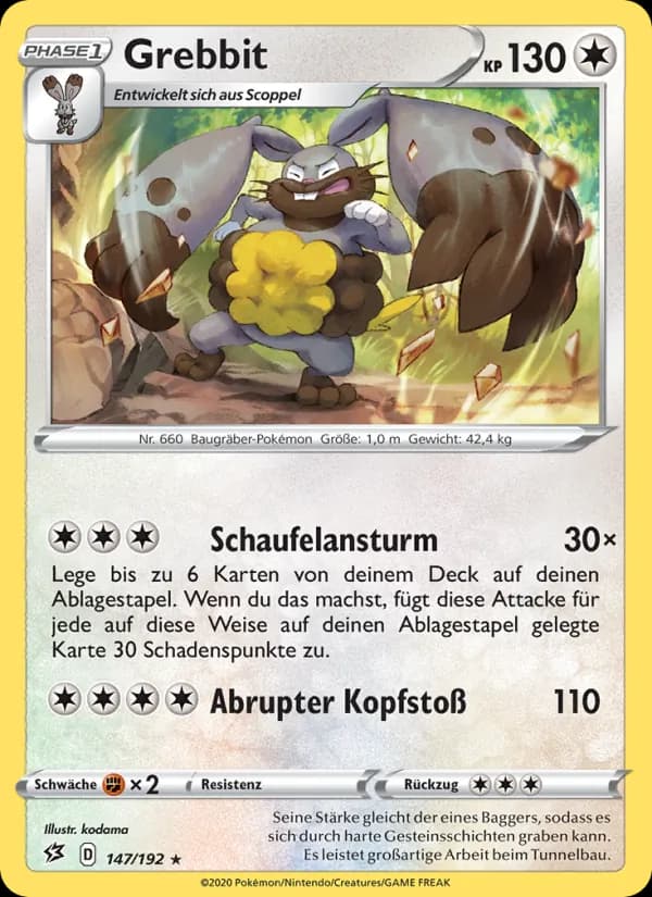 Grebbit card in German