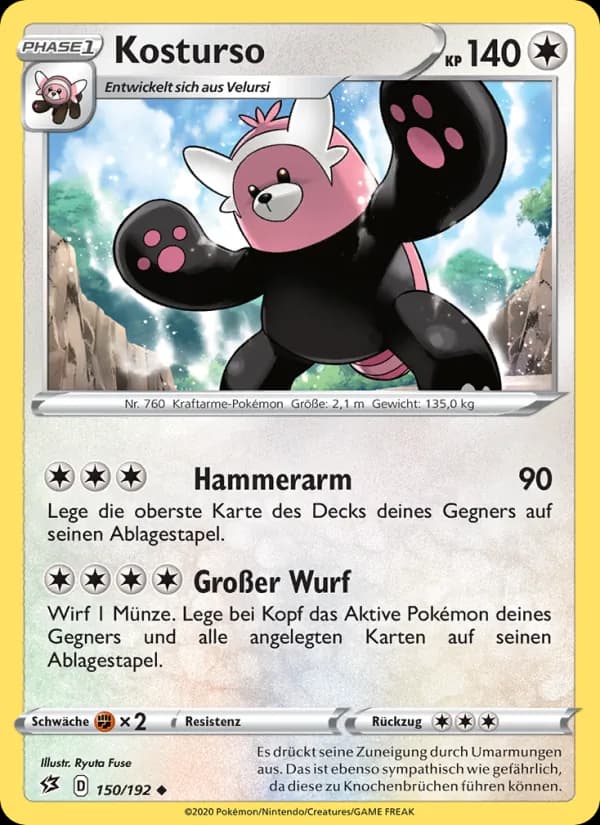 Kosturso card in German