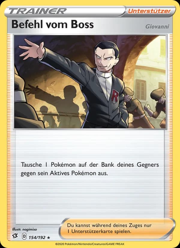 Befehl vom Boss card in German