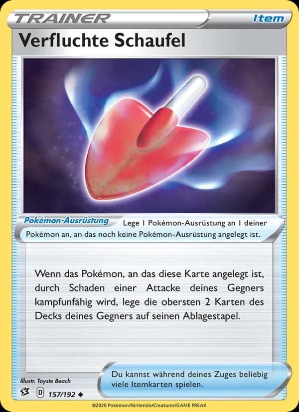 Verfluchte Schaufel card in German