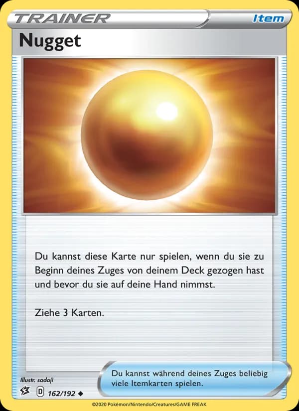 Nugget card in German
