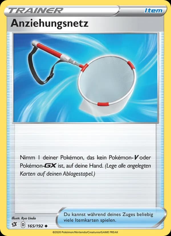 Anziehungsnetz card in German