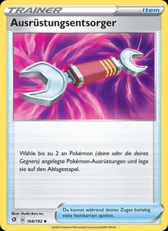 Ausrüstungsentsorger card in German