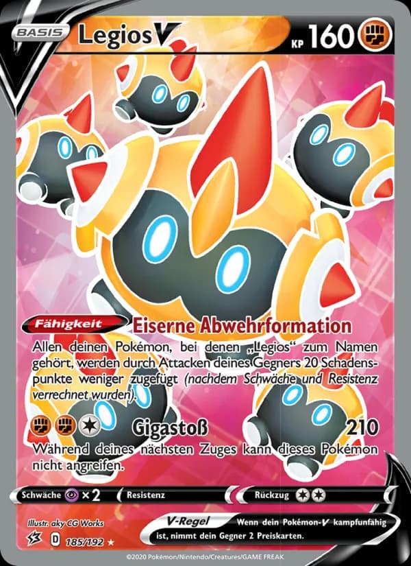 Legios V card in German