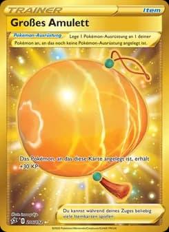 Großes Amulett card in German