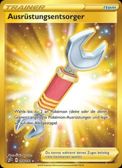 Ausrüstungsentsorger card in German