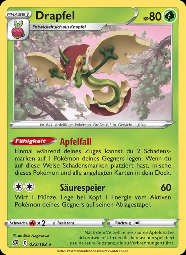 Drapfel card in German
