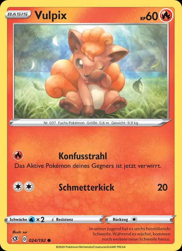 Vulpix card in German