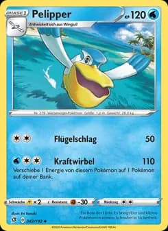Pelipper card in German