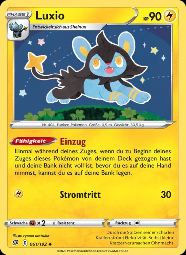 Luxio card in German