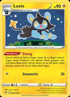 Luxio card in German