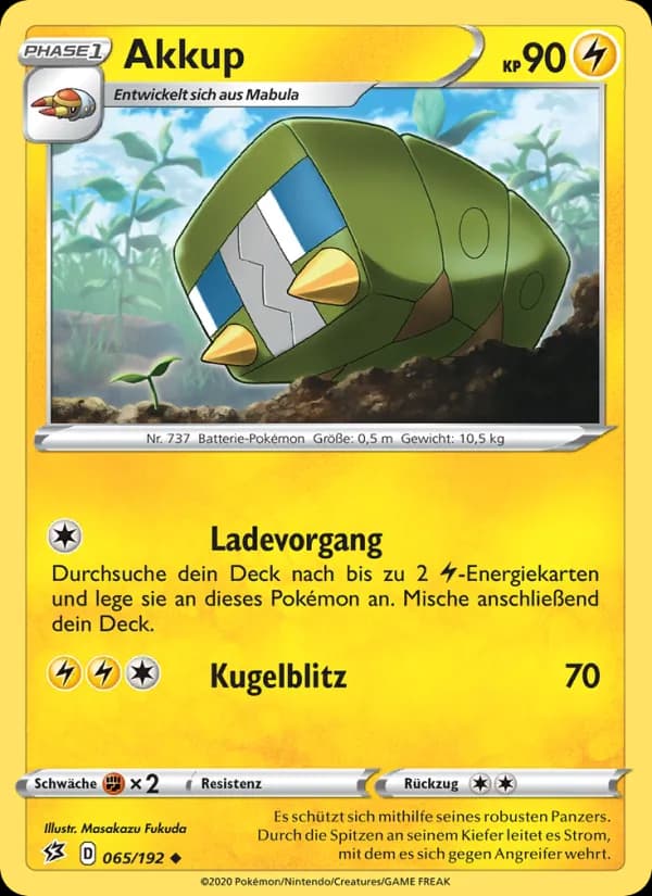 Akkup card in German