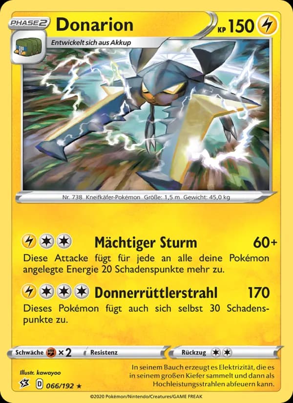 Donarion card in German