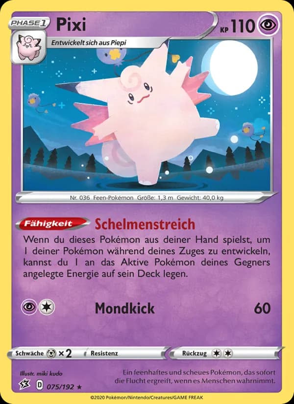 Pixi card in German