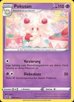 Pokusan card in German