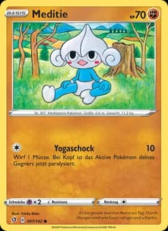 Meditie card in German