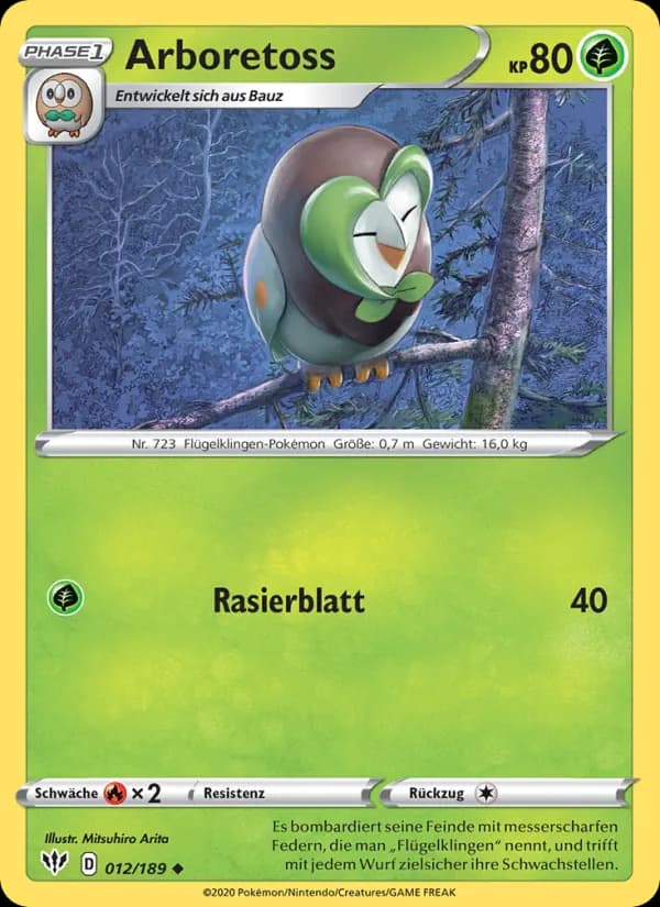 Arboretoss card in German