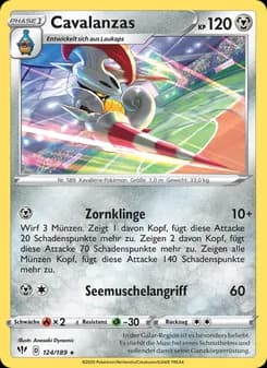 Cavalanzas card in German