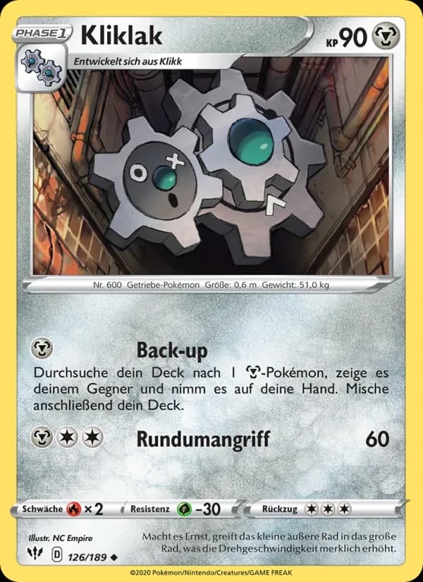 Kliklak card in German