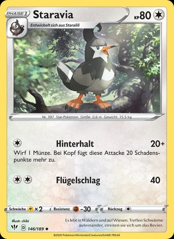 Staravia card in German