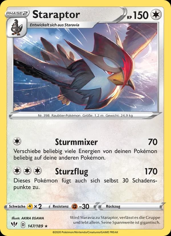 Staraptor card in German