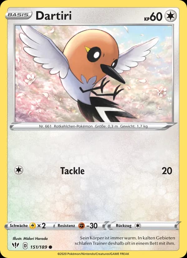 Dartiri card in German