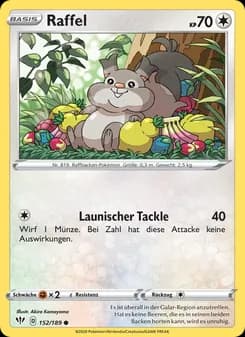 Raffel card in German